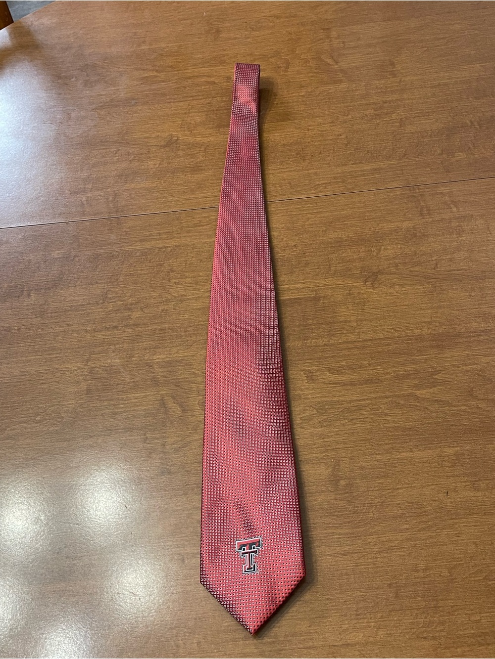 Texas Tech Ties Go Red Raiders Logo Red Black 100% Silk US Crable Sportswear